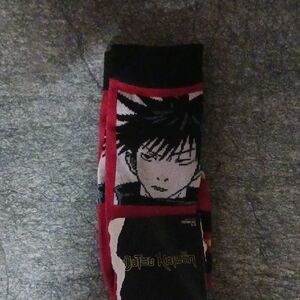 Anime Character Black and Red Men's Socks